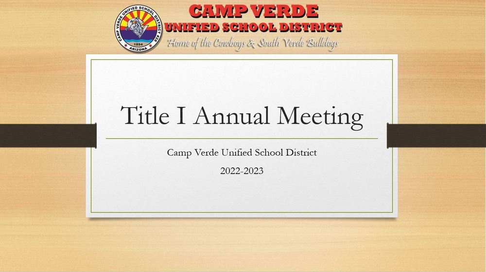 Title 1 Annual Meeting PowerPoint